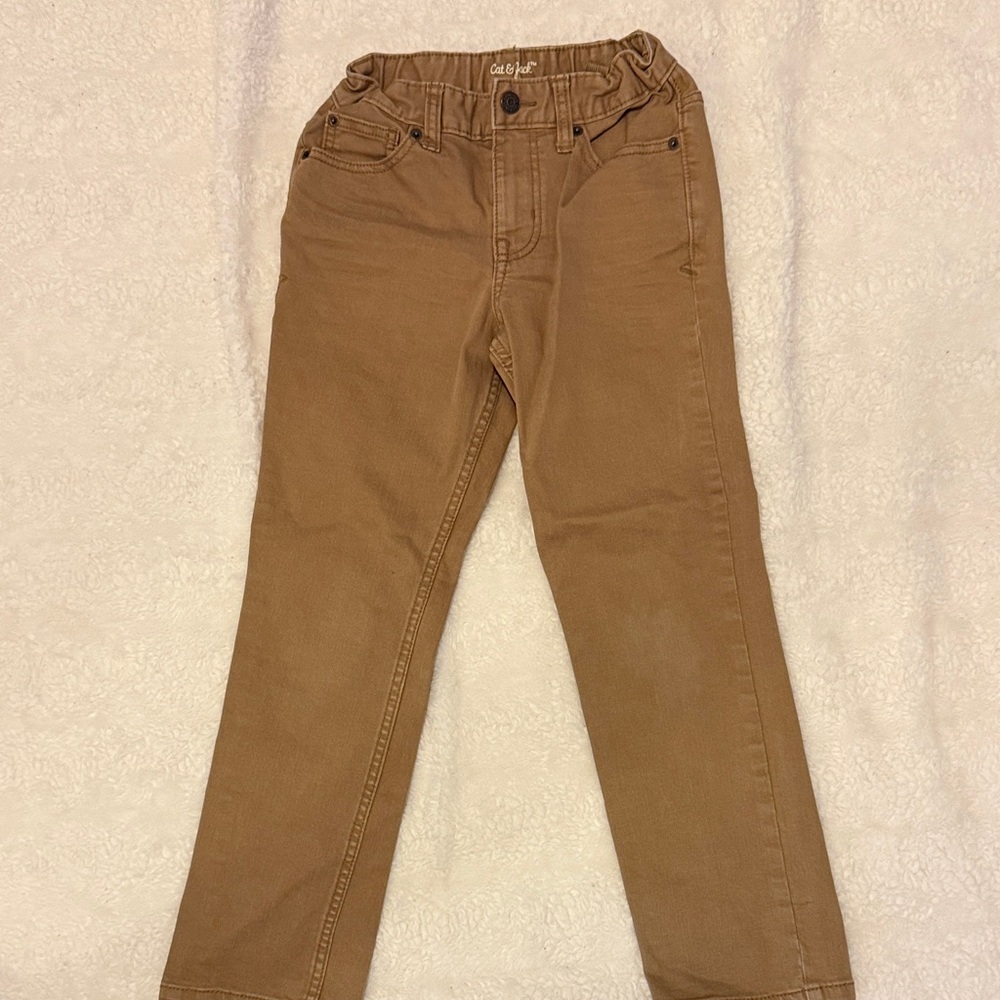 Cat & Jack Tan Kids Pull-On Straight Leg Pants